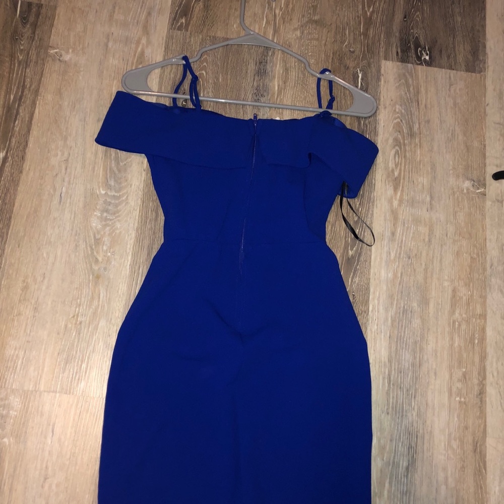 Royal blue mini dress